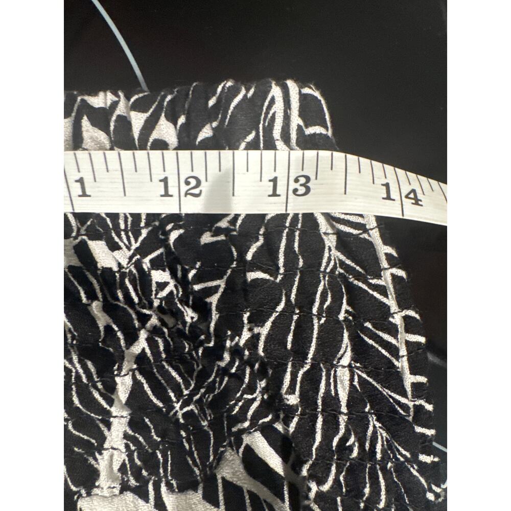Emerson Rose Tropical Black White Viscose Maxi Skirt Button Front Stretch M NWT - Picture 11 of 12